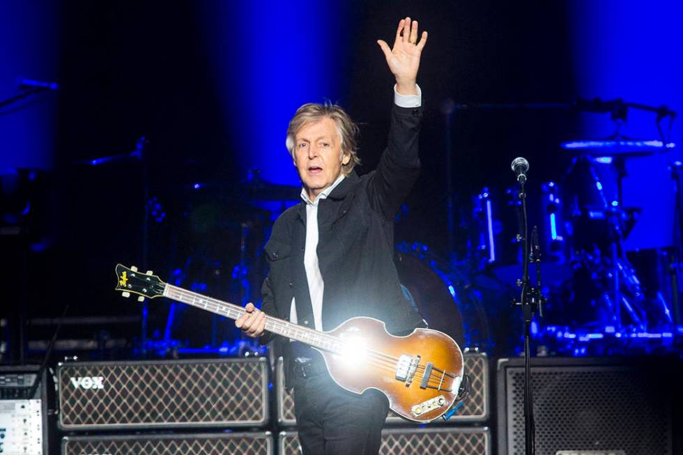 Paul McCartney performs at T-Mobile Arena in Las Vegas on Friday, June 28, 2019. McCartney is s ...