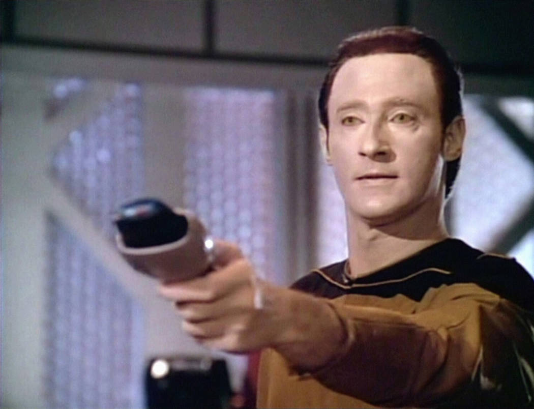 Pictured: Brent Spiner as Lt. Commander Data in STAR TREK: THE NEXT GENERATION. Screen grab: © ...