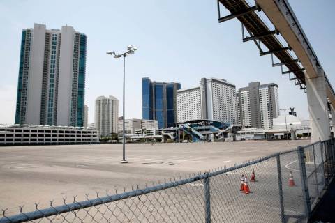 A vacant property at the corner of Sahara Avenue and Paradise Road, which was purchased by the ...