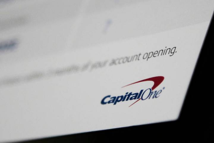 This Monday, July 22, 2019, photo shows Capital One mailing in North Andover, Mass. Capital One ...