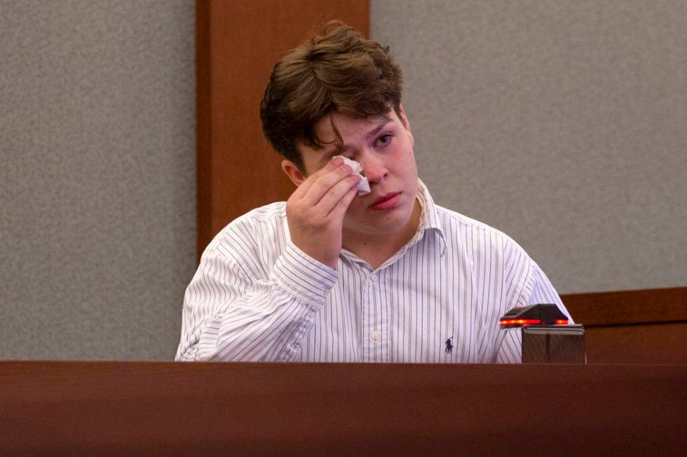 Witness Alaric Oliver testifies during the murder trial for two teens, Jaiden Caruso and Kody H ...