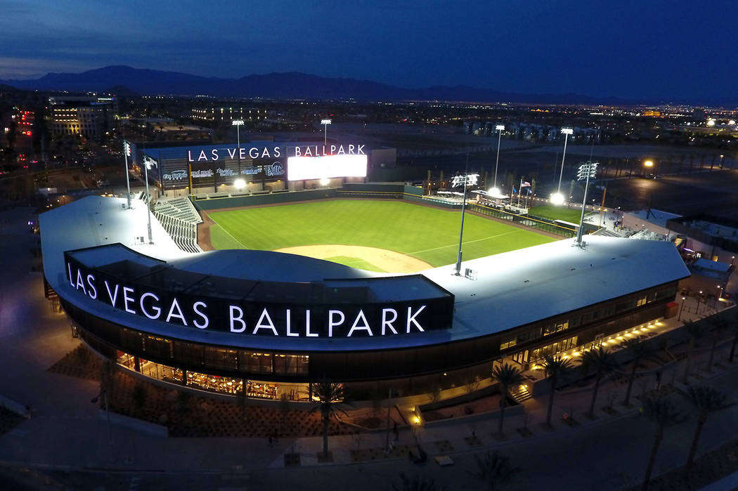 Las Vegas Ballpark in Downtown Summerlin, home of the Las Vegas Aviators Triple-A baseball team ...