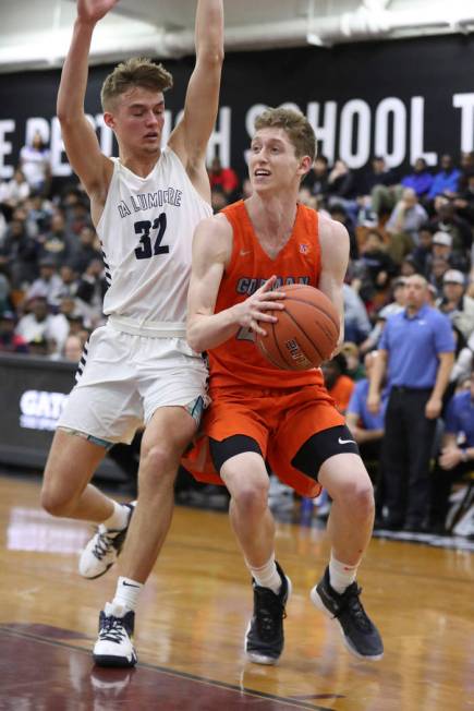 Bishop Gorman's Noah Taitz #20 in action against La Lumiere in a Boys Quarterfinal game at the ...