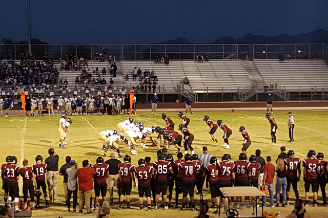 Desert Oasis held off Sierra Vista for a 19-6 win on Friday night. (Graydon Johns/Las Vegas ...