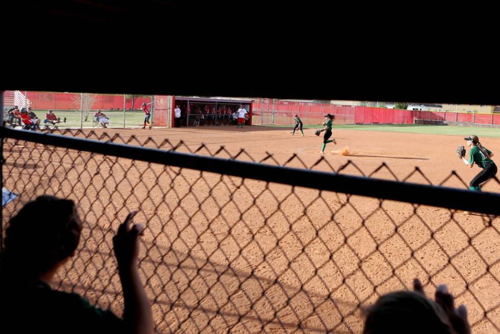 Palo Verde’s Taylor Askland (3) pitches during a game against Arbor View at Arbor View ...