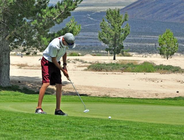 Horace Langford Jr / Pahrump Valley Times – PVHS Golf, Austin Ancell.