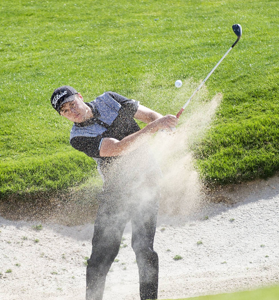 Palo Verde’s Jack Trent on the 16th hole during the Sunset Region boys golf tournament ...