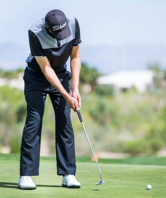 Palo Verde’s Jack Trent on the 18th hole during the Sunset Region boys golf tournament ...