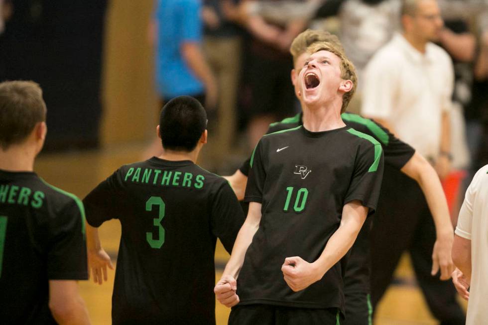 Palo Verde senior Ben Brady (10) reacts to a play during a match against Centennial for the ...