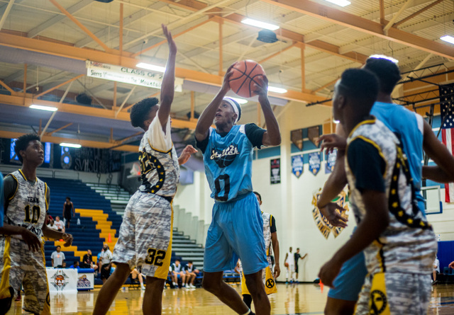 Je’rell Springer, Shadow Ridge High’s Gaurd, plays for 702 Attack in the Fab 48 ...