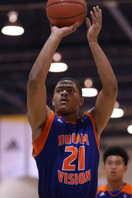 Dream Vision player Matt Mitchell makes a free throw during an Adidas Summer Championship AA ...