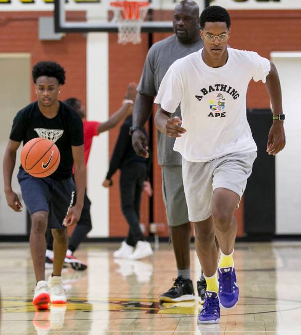 Cal Supreme player Shareef O’Neal, son of Shaquille O’Neal, practices at Ed W. C ...