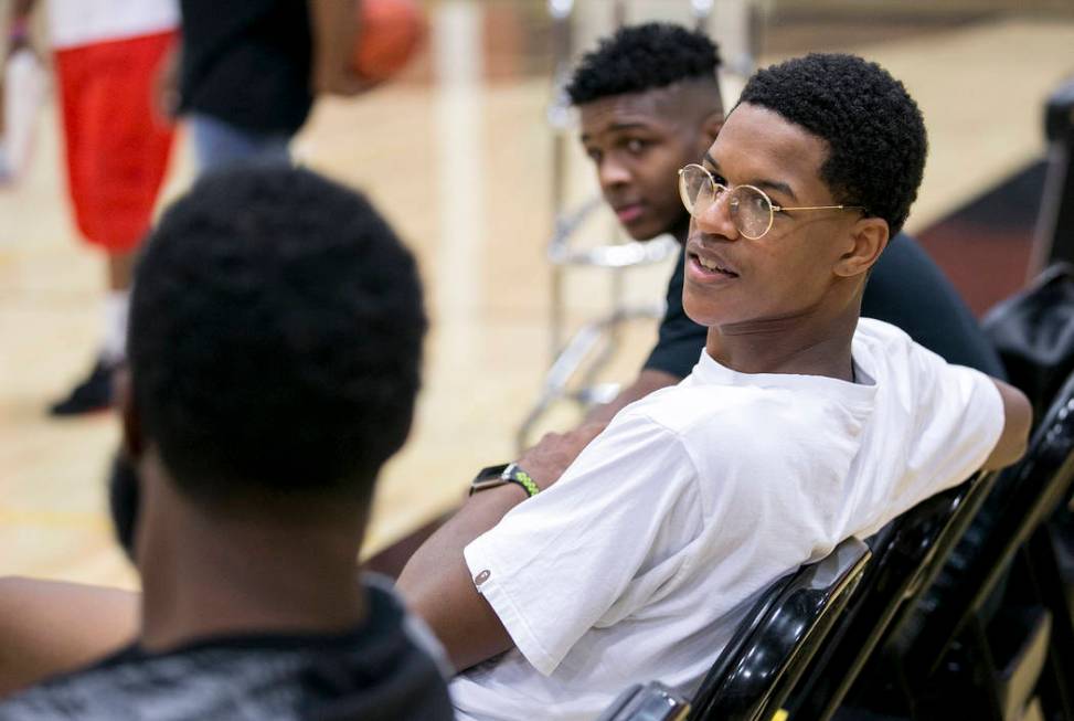 Cal Supreme player Shareef O’Neal, son of Shaquille O’Neal, takes a break during ...