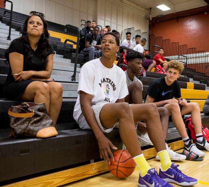 Cal Supreme player Shareef O’Neal, son of Shaquille O’Neal, sits prior to a team ...