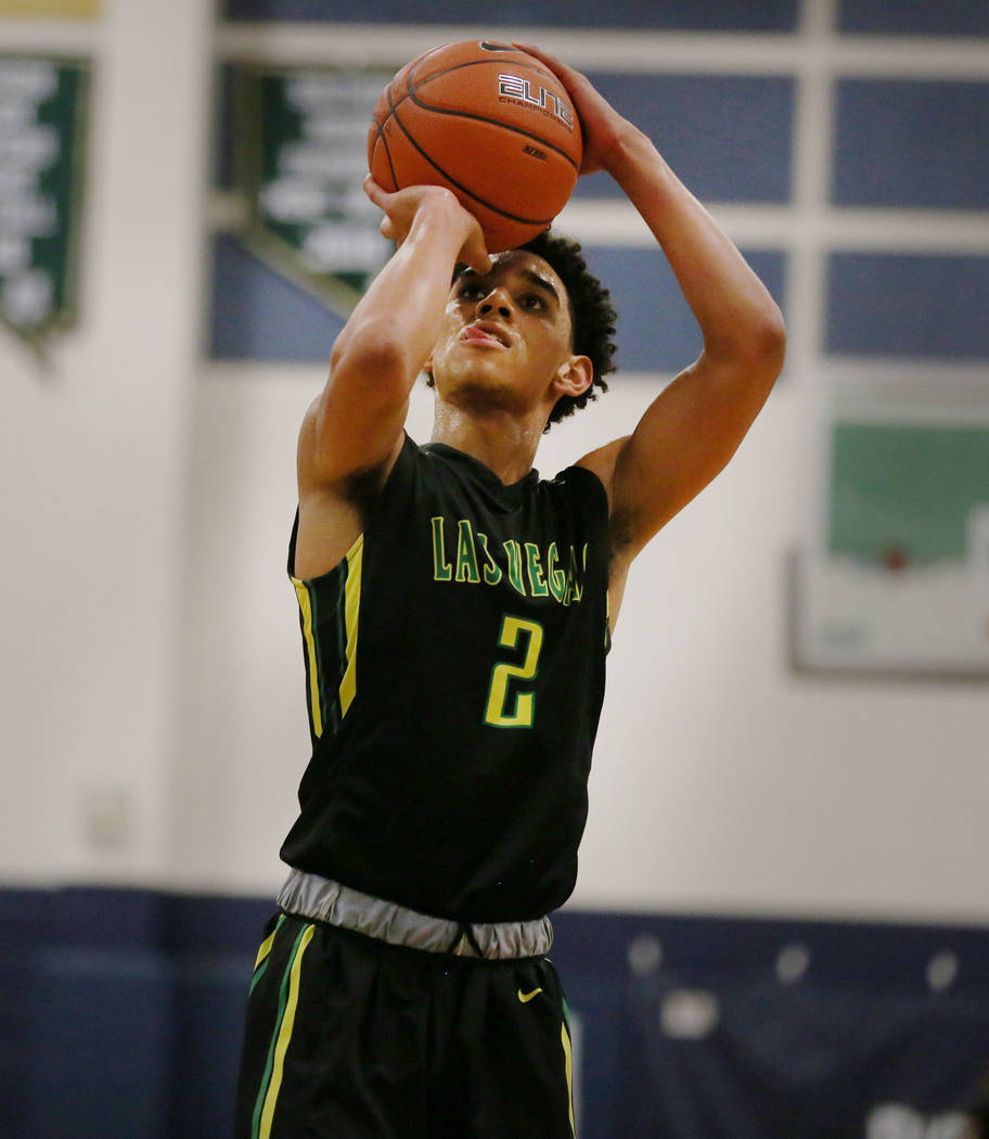 Las Vegas Prospects’ Marvin Coleman II shoots the ball against California Supreme duri ...