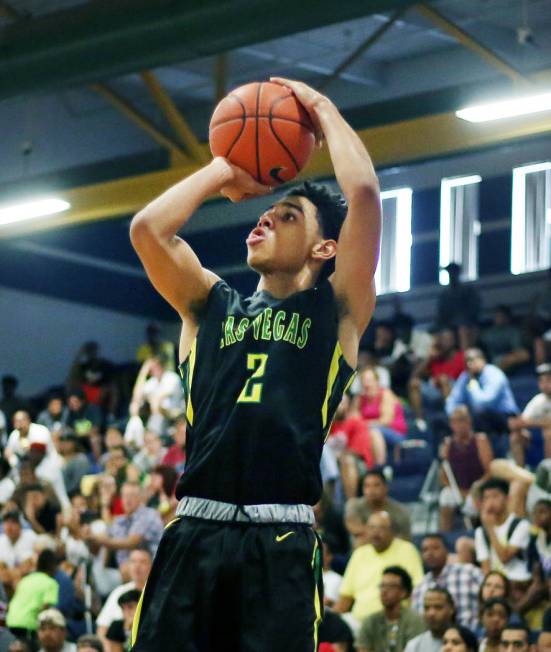 Las Vegas Prospects’ Marvin Coleman II shoots the ball against California Supreme duri ...