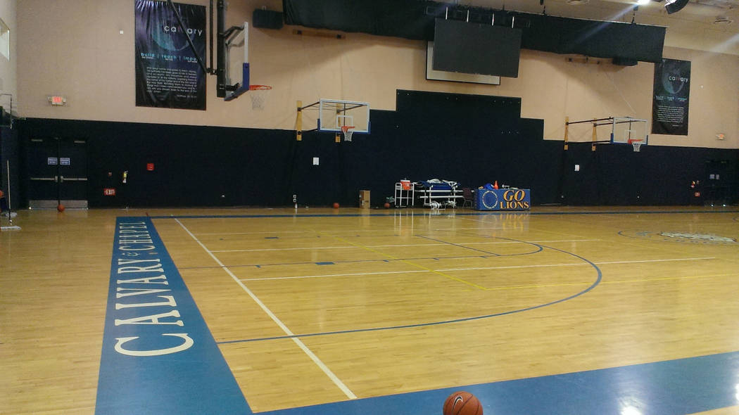 Jonathan Saxon/Las Vegas Review-Journal The basketball court at Calvary Chapel, where ...