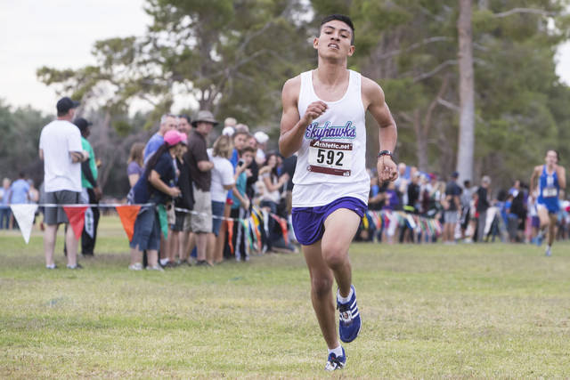 Omar Aguilar-Espinoza finished second in the 2016 Sunrise Region meet. Loren Townsley/Las Ve ...