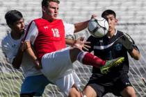 Nicklaus Dongmann (12) is one of seven returning starters for the Aggies. Benjamin Hager/Las ...