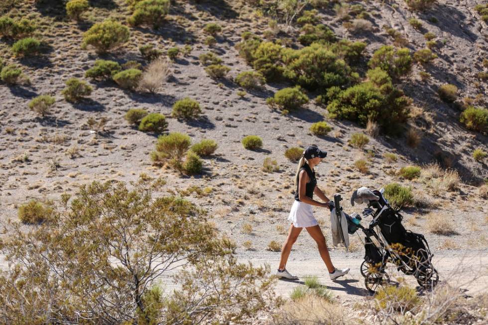 Palo Verde’s Annick Haczkiewicz walks to the next hole during the Class 4A Sunrise and ...