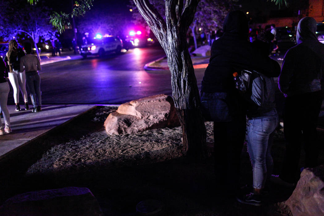 Officers respond after using pepper spray to break up a fight following a basketball game at ...