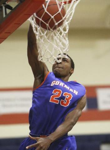 Bishop Gorman’s Nick Blair puts in a layup against Sheldon (Calif.) on Thursday. Blair ...