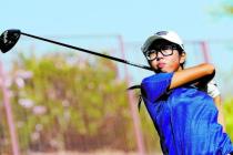 Green Valley junior Mercedes Khumnark watches her tee shot on the 10th hole during the final ...