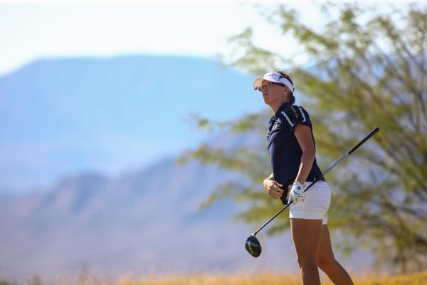 Foothill’s Amy Ruelas prepares for a tee shot during the Sunrise Region tournament on ...