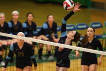 Foothill’s Nicolette White (7) attacks against Silverado during the quarterfinals of t ...