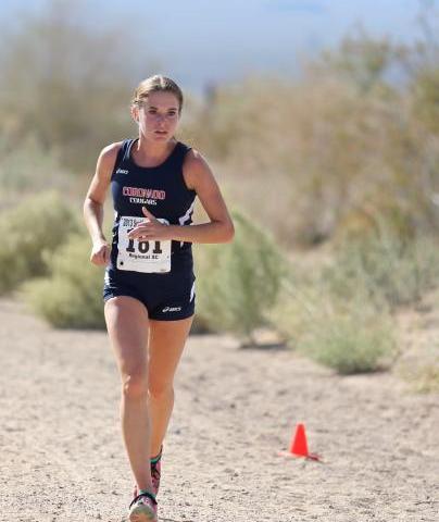 Coronado’s Sara Dort pulls away to win the Sunrise Region girls meet.