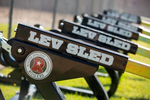 New blocking sleds await use at Chaparral high. The sleds were purchased using after Chaparr ...