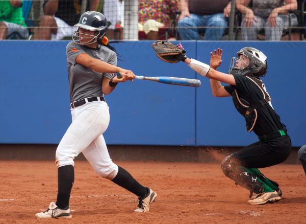 Centennial’s Savannah Horvath, seen getting a hit against Palo Verde on May 10, hit 17 ...