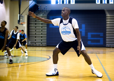 MARTIN S. FUENTES/LAS VEGAS REVIEW-JOURNAL Centennial High School Bulldog basketball player ...