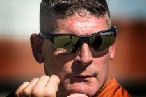 New Legacy High football coach John Isola watches intently during practice Tuesday. The Long ...