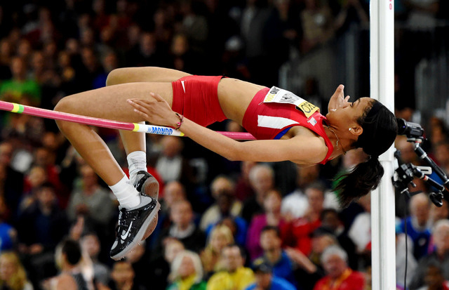 Mar 20, 2016; Portland, OR, USA; Vashti Cunningham (USA) wins the womens high jump at 6-5 (1 ...