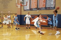 Centennial’s Jamaal Evans looks to pass during the second half Friday at the Legacy Ti ...