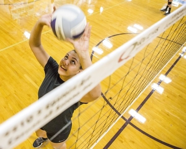 Junior outside hitter Sydney Berenyi during practice on Monday, Aug. 24, 2015. Jeff Scheid/L ...