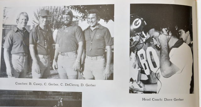 Dave Gerber is shown in yearbook photos from his years as head coach in the 1970s at Bishop ...