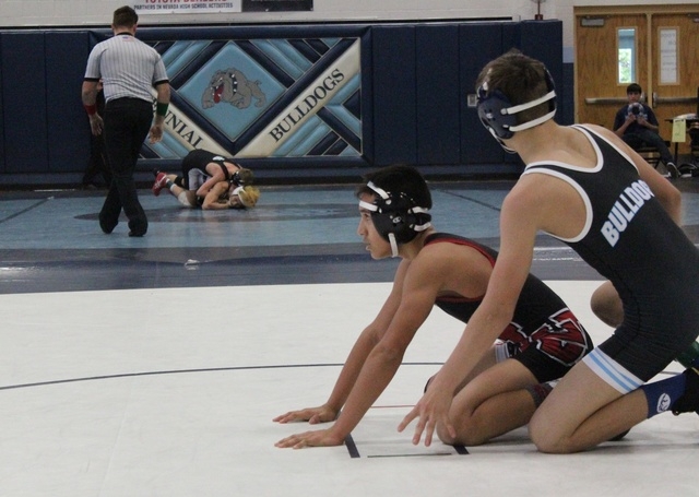 The top four 106-pound wrestlers from the Bulldog Grappler at Centennial compete on Saturda ...