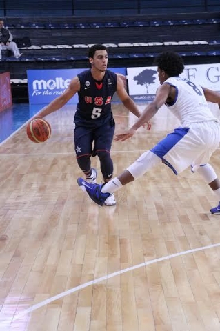 Findlay Prep guard Markus Howard (5) averaged 15.0 points, 2.0 assists and 2.0 steals in fiv ...