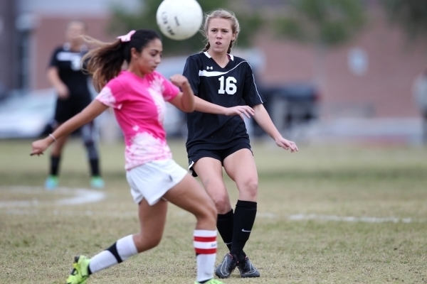 Macee Barlow (16) had 18 goals last season for the Panthers. (Erik Verduzco/Las Vegas Review ...