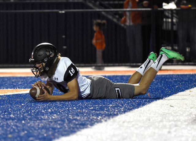 Palo Verde punter Kyle Cole drops on the ball in the end zone causing a safety during the fi ...