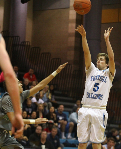 Foothill’s Matt Rapp (5) shoots against Green Valley on Wednesday. Rapp had 16 points ...