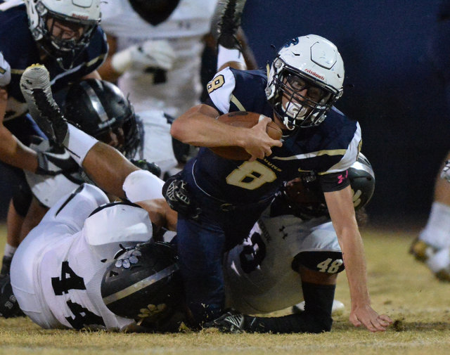 Foothill running back Blake Wilson (8) runs the ball during the Foothill High School Palo Ve ...