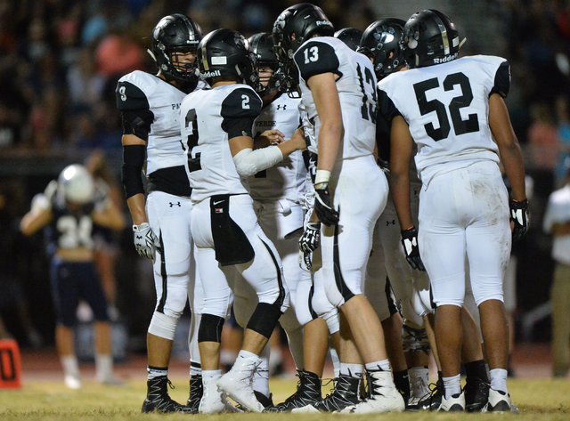 Palo Verde Quarterback Jonathan Schofield (2) calls a play during the Foothill High School P ...