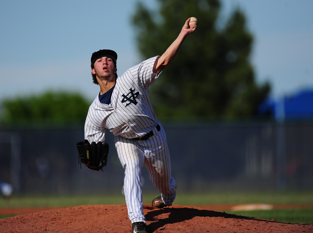 Spring Valley starting pitcher Nick Rupp delivers to Sierra Vista in the fifth inning of the ...