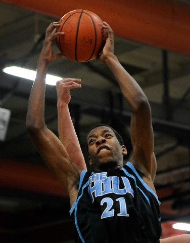 Foothill’s Torrance Littles grabs a rebound during the second half against Palo Verde ...