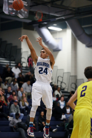 Centennial’s Darrian Traylor shoots a jumper on Friday against Durango. Traylor scored 24 ...