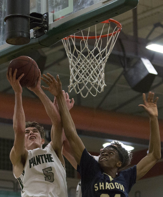 Palo Verde senior James Camp makes a shot on Shadow Ridge at Palo Verde High School on Thurs ...