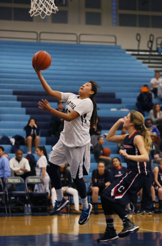 Foothill’s Trinity Betoney, left, drives past Coronado’s Payton Caci on Thursday ...